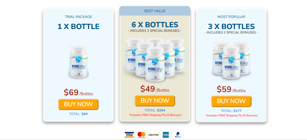  HydroLean-XT Pricing 