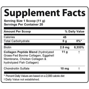 Advanced collagen plus supplement-facts